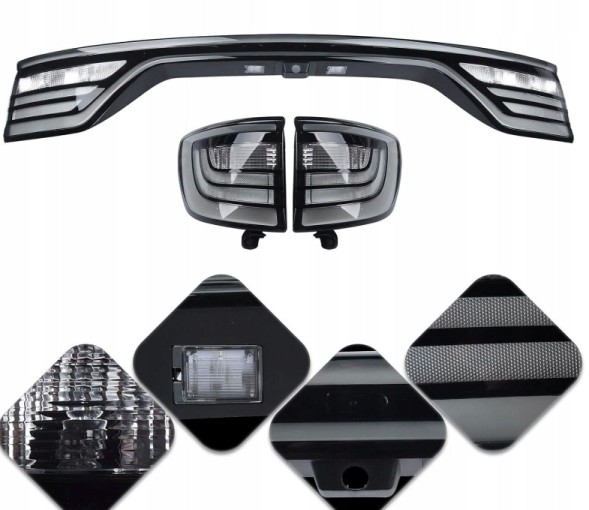 Китай DODGE DURANGO 14-25 LAMPA LEWA + PRAWA ZEWNĘTRZNA TYŁ + BLENDA KLAPY KOMPLET BIAŁE TUNING 68155950AD 68155950AE 68155950AF 68155948AC DODGE DURANGO 14-25 2X ЗАДНІ ЛІХТАРІ + НАКЛАДКА КРИШКИ БАГАЖНИКА КОМПЛЕКТ БІЛІ ТЮНІНГ