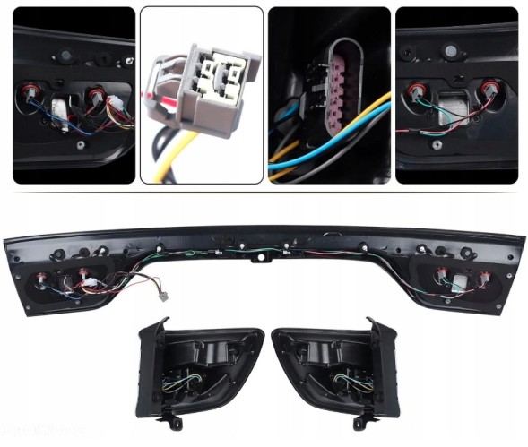 Китай DODGE DURANGO 14-25 LAMPA LEWA + PRAWA ZEWNĘTRZNA TYŁ + BLENDA KLAPY KOMPLET BIAŁE TUNING 68155950AD 68155950AE 68155950AF 68155948AC DODGE DURANGO 14-25 2X ЗАДНІ ЛІХТАРІ + НАКЛАДКА КРИШКИ БАГАЖНИКА КОМПЛЕКТ БІЛІ ТЮНІНГ