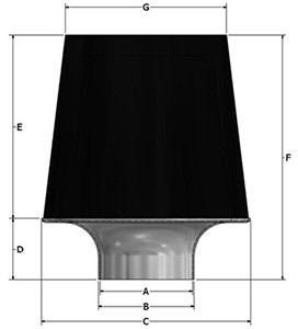 Китай JC60RN-70C Фільтр повітряний ITG Rubber JC60RN 70мм губка