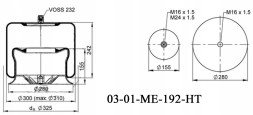HT 03-01-ME-192-HT ПОДУШКА ПІДВІСКИ 4757 NP21 MERCEDES ACTROS