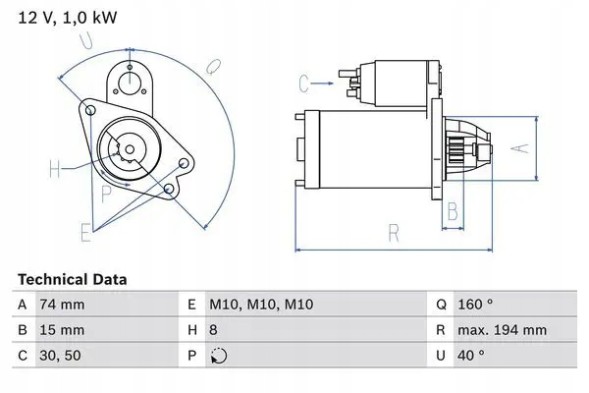 Bosch 0 986 023 920 Стартер 0 986 023 920 bosch mazda 2 3 i ii