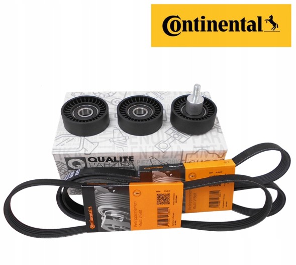 QP 11 28 1 435 59, 11 28 1 432 104, 6PK1733, 5PK950 3x НАТЯЖНИЙ РОЛИК 2x РЕМЕНЬ BMW 3 E46 316i Ci 318i