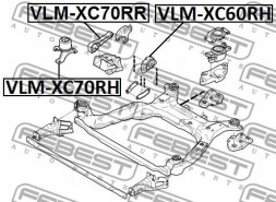 Febest VLM-XC70RH Vlm-xc70rh febest кріплення двигуна праве (гідравл