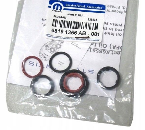 CHINA 68105583AF_ALU_QMP+68191356AB_MOPAR Комплект основи фільтра оливи з охолоджувачем + прокладки mopar jeep dodge 3.6 v6