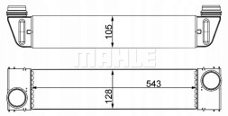 Mahle CI 193 000S Інтеркулер bmw 5 e60 535d 04-10 ci 193 000s