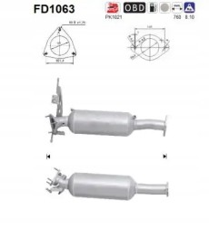 AS FD1063 Сажовий фільтр fap dpf fd1063 as volvo s60