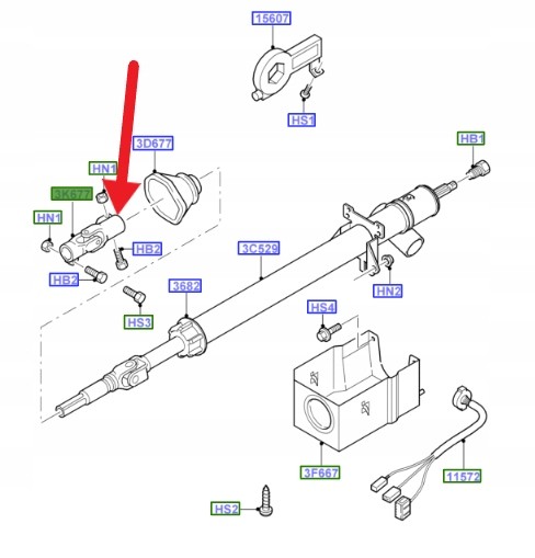 Ford OE ПЕРЕХРЕСНИЙ ШАРНІР РЕДУКТОРА FORD OE KA 1996-2008 89FB-3B734-A2D 7257202
