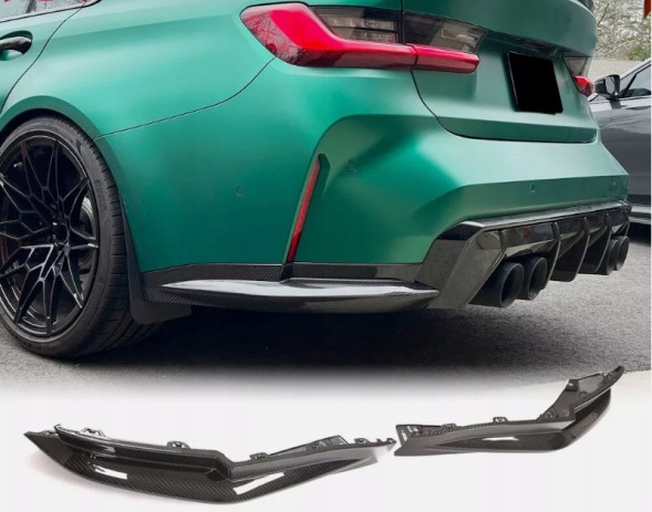 Китай 8743273504 НАКЛАДКИ ЗАДНІ БІЧНІ ДИФУЗОР СПОЙЛЕР OEM СТИЛІ BMW G80 G81 КАРБОН МПАКЕТ