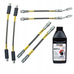 PiterParts 1015215000 Гальмівні шланги в сталевому обплетенні AUDI A4 B5 передні + задні (2003-2015)