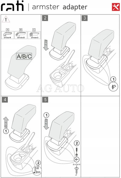 Rati V05025A Підлокітник Armster 3, Opel Corsa F, 2019-, тканина