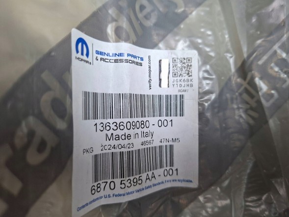 Fiat OE S25099753 ПА́ТРУБОК ІНТЕРКУ́ЛЕРА 1363609080 FIAT DUCATO BOXER JUMPER 3.0 JTD HDI 2006-