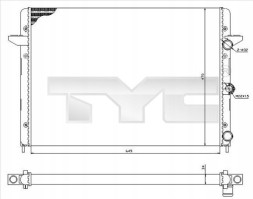 TYC 737-0005 Охолоджувач, система охолодження двигуна tyc 737-0005