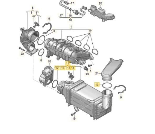 Volkswagen OE 04E145785M Oe volkswagen 04e145785м кулер інтеркулер vw гольф viii