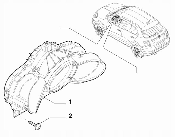 Fiat OE FIAT 500X BENZYNA LICZNIK ZEGAR OBROTOMIERZ NOWY ORG 52162998 52150954 52148759 FIAT 500X БЕНЗИН ЛІЧИЛЬНИК ГОДИННИК ТАХОМЕТР 0 КМ 2018-2022 52162998