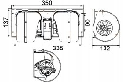 Hella HEL8EW 351 024-491/RS1 Вентилятор повітродувки hella 3961 9200676 351024491 + комплект зіткнення #23