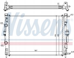 Nissens 63769 Радіатор, система охолодження двигуна nissens 63769