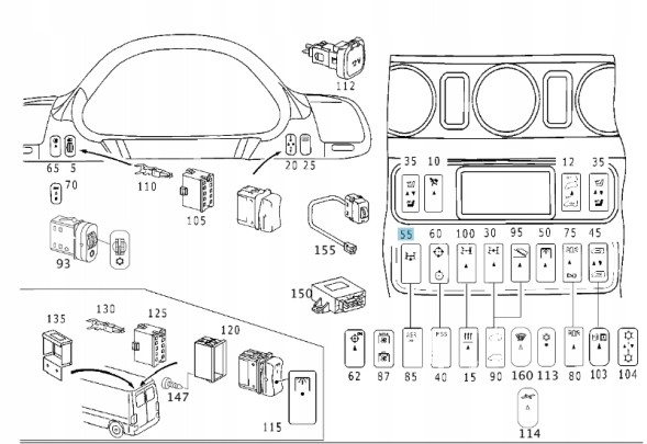 Mercedes-Benz OE A0055451207 КОМПЛЕКТ ВІДБОРУ ПОТУЖНОСТІ MERCEDES SPRINTER 901-905