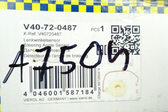 Vemo V40-72-0487 Датчик кута повороту meriva a v40720487 vemo