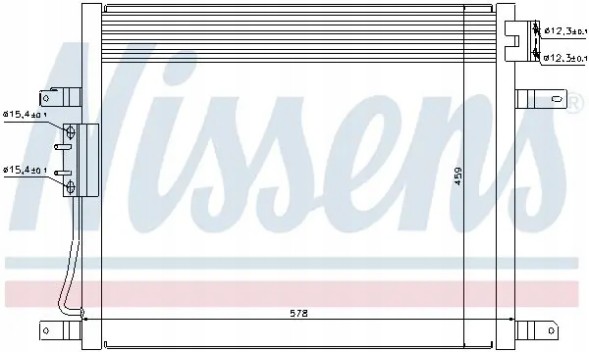 Nissens 94972 Конденсатор радіатора кондиціонування повітря 94972 nissens
