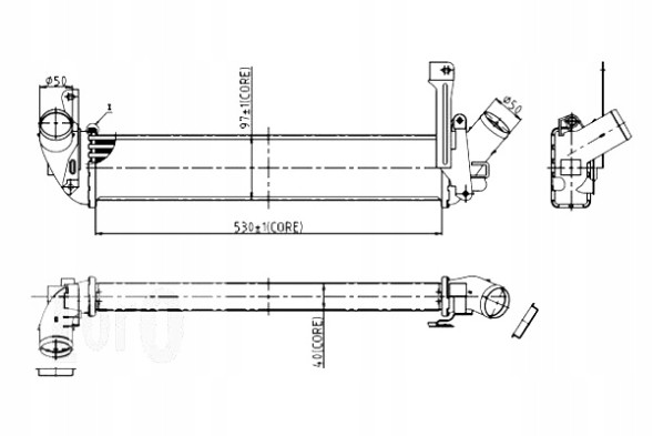 Abakus 035-018-0001 Intercooler kubistar 03- 1.5 dci kangoo i 98- 1.5