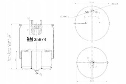 Febi bilstein 35674 Міх пневматичної підвіски febi 35674