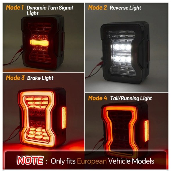 Vinstar LDCH42 3400912E mhm Комплект задніх ліхтарів Vinstar Full LED для Jeep Wrangler JK 2006-2018