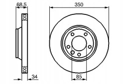 Bosch 0 986 479 251 Гальмівний диск передній вентильований 0 986 479 251