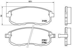 P56021 BREMBO Комплект гальмівних колодок з 4 шт дисків