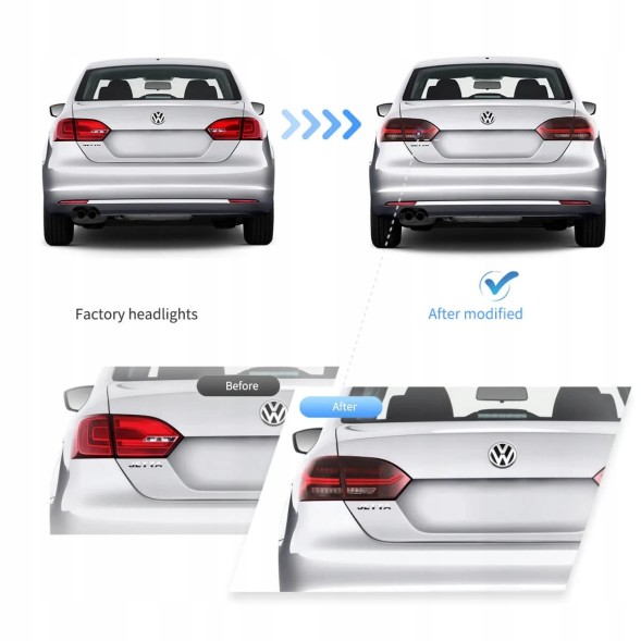 VLAND LDVWV8 9503910E mhm Лампи тиль ne kpl Vland Світлодіоди Динамічні Тюнінг VW Jetta VI 5c 6 2010-14