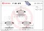 P85075 BREMBO Комплект гальмівних колодок з 4 шт дисків