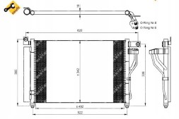 NRF 35964 NRF/GIFT Конденсатор кондиціонера hyundai accent 06- nrf + помічник водія #31