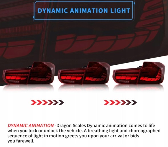 VLAND LDBMK9 20D1916E mhm Задні ліхтарі комплект Vland Full Led Neon Oled Тюнінг BMW 3 f30 2011-2018 Рестайлінг