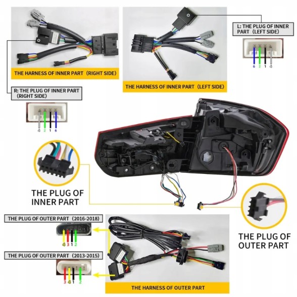 VLAND LDBMK9 20D1916E mhm Задні ліхтарі комплект Vland Full Led Neon Oled Тюнінг BMW 3 f30 2011-2018 Рестайлінг
