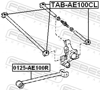 TAB AE100CL FEBEST САЙЛЕНТБЛОК ЗАДНЬОЇ ТЯГИ