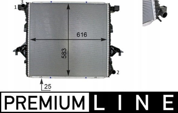 Mahle CR 81 000P Охолоджувач, система охолодження двигуна mahle cr 81 000p