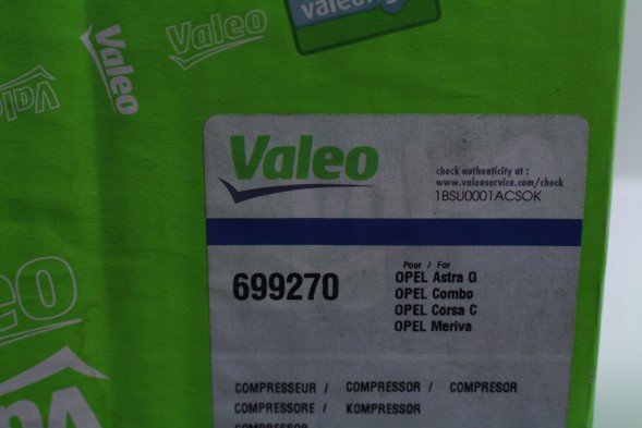 Valeo 699270 Компресор кондиціонера опель
