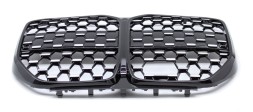 TOPGER KRG-BM-253 РЕШІТКА РАДІАТОРА BMW 4 G26 2021- ЧОРНИЙ+СРІБНИЙ ДІАМАНТ РАДАР