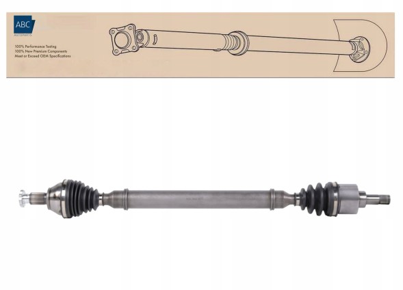 Китай abc-23.12/1 ПІВВІСЬ ПРАВА VW POLO V 6R SEAT IBIZA IV SKODA Fabia III 1.0 2014- МАНУАЛ