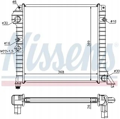 Nissens 65518 Охолоджувач води 65518 nissens volvo 440 460 480