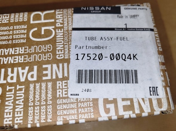 Renault OE ORG 1752000Q4K ІНЖЕКТОРНА ПЛАНКА ОРИГІНАЛ RENAULT 1752000Q4K