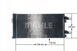 Mahle AC 363 000S Конденсатор радіатора кондиціонування повітря ac 363 000s mahle