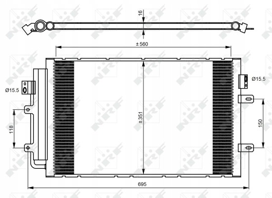 NRF 350083 Конденсатор кондиціонера nrf 350083