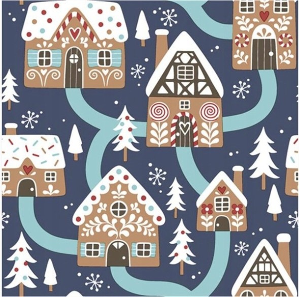 Febi bilstein 102702 Серветки 33 х 33 см gingerbread houses on вмс 20шт. 01-92