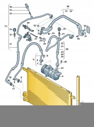 Volkswagen OE 5Q0816411BH Новий конденсатор радіатора кондиціонування повітря 5q0816411bh
