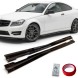 Китай Dokładki boczne Mercedes W204 C204 Накладки на пороги Mercedes W204 C204 AMG Line Чорний глянець пороги Молдинги