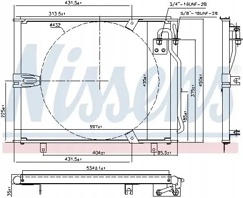 Nissens 94158 Очисник радіатора кондиціонера 94158 nissens