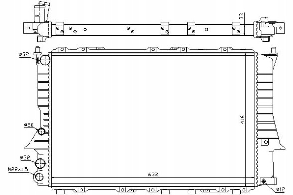 Nissens 60457/NIS Nissens охолоджувач двигуна (мануальний) audi 100, a6 + помічник водія #28