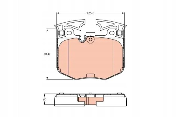 TRW GDB2260 Гальмівні колодки передні gdb2260 trw bmw