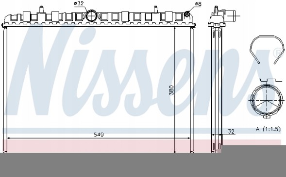 Nissens 63621A Радіатор, система охолодження двигуна nissens 63621a
