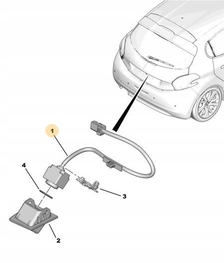 Peugeot OE КАМЕРА ЗАДНЬОГО ВИДУ PEUGEOT 208 OE 9812774580